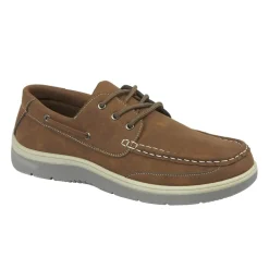 Men's Falmouth Brown Boat Shoes by Charles Southwell