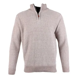 Men's Geneva Half Zip Jumper Biscuit