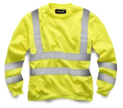 Mens Hi-Viz Yellow Safety Sweatshirt HV009
