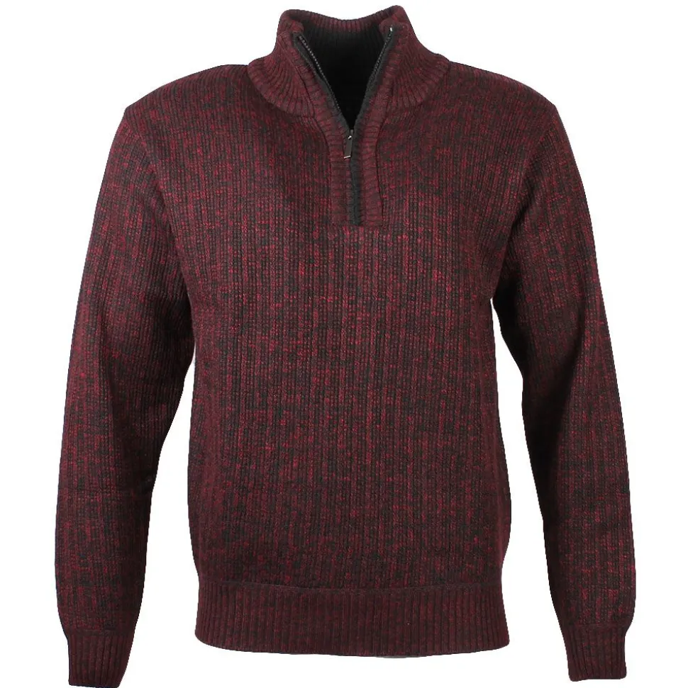 Men's Ice Half Zip Jumper Burgundy