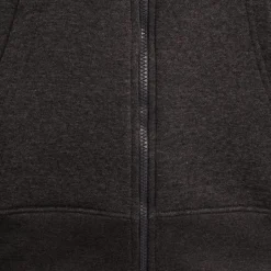 Mens Outsize Full Zipped Hoodie Charcoal By Forge
