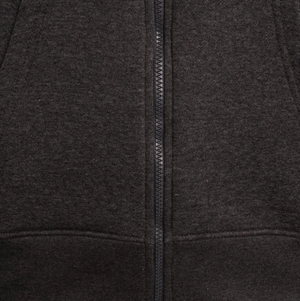Mens Outsize Full Zipped Hoodie Charcoal By Forge