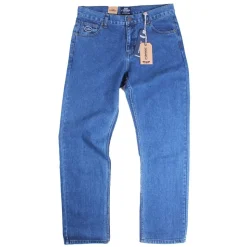 Mens Outsize Jeans Forge Straight Leg Stonewash