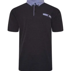 Men's Outsize Navy Waffle Polo Shirt by Forge