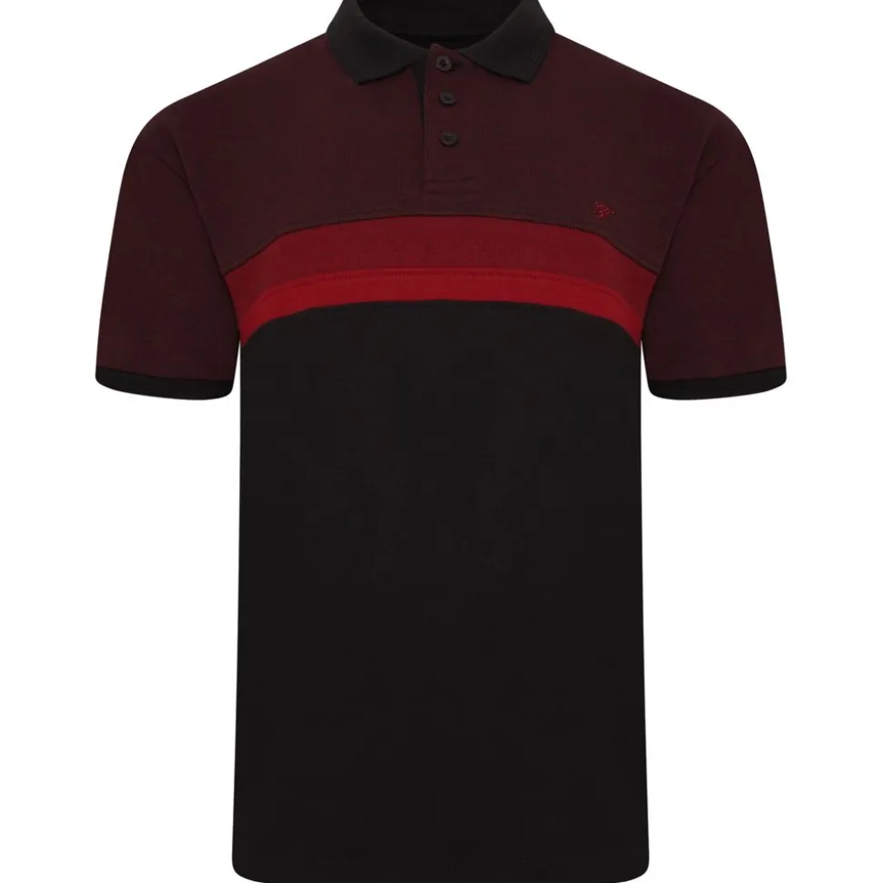 Mens Outsize Polo Shirt Interlock Burgundy By Forge