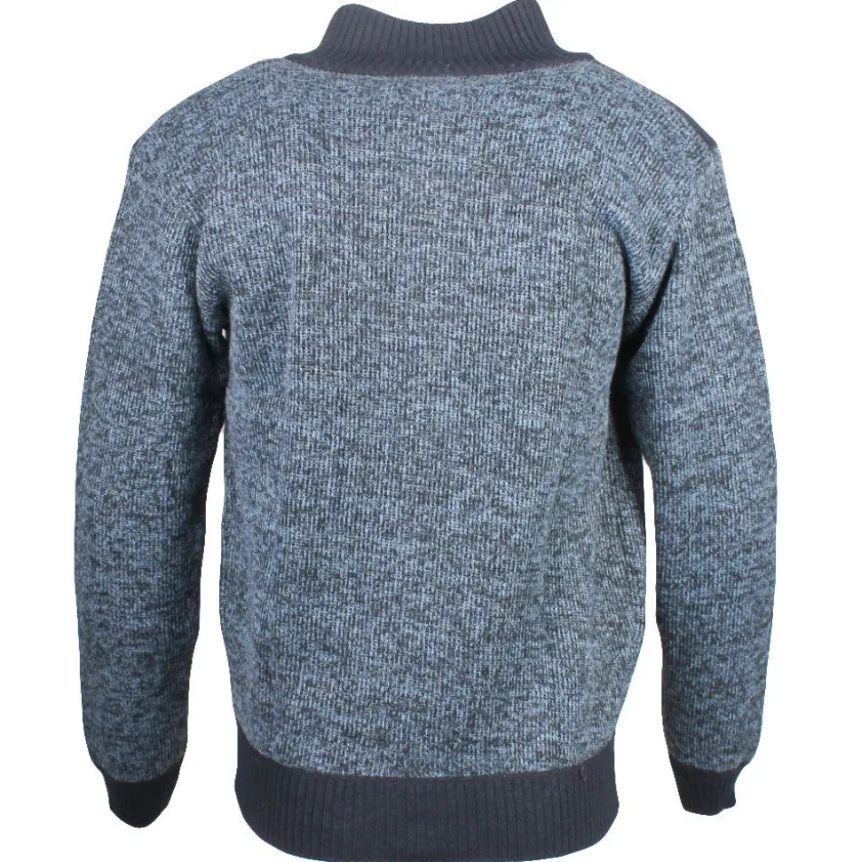 Men's Panel Full Zip Jumper Navy