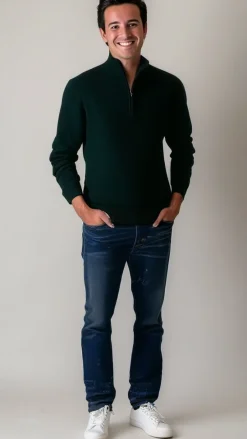 Men's Redwood Half Zip Sweater Black