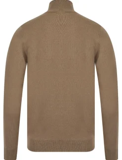 Men's Redwood Half Zip Sweater Taupe
