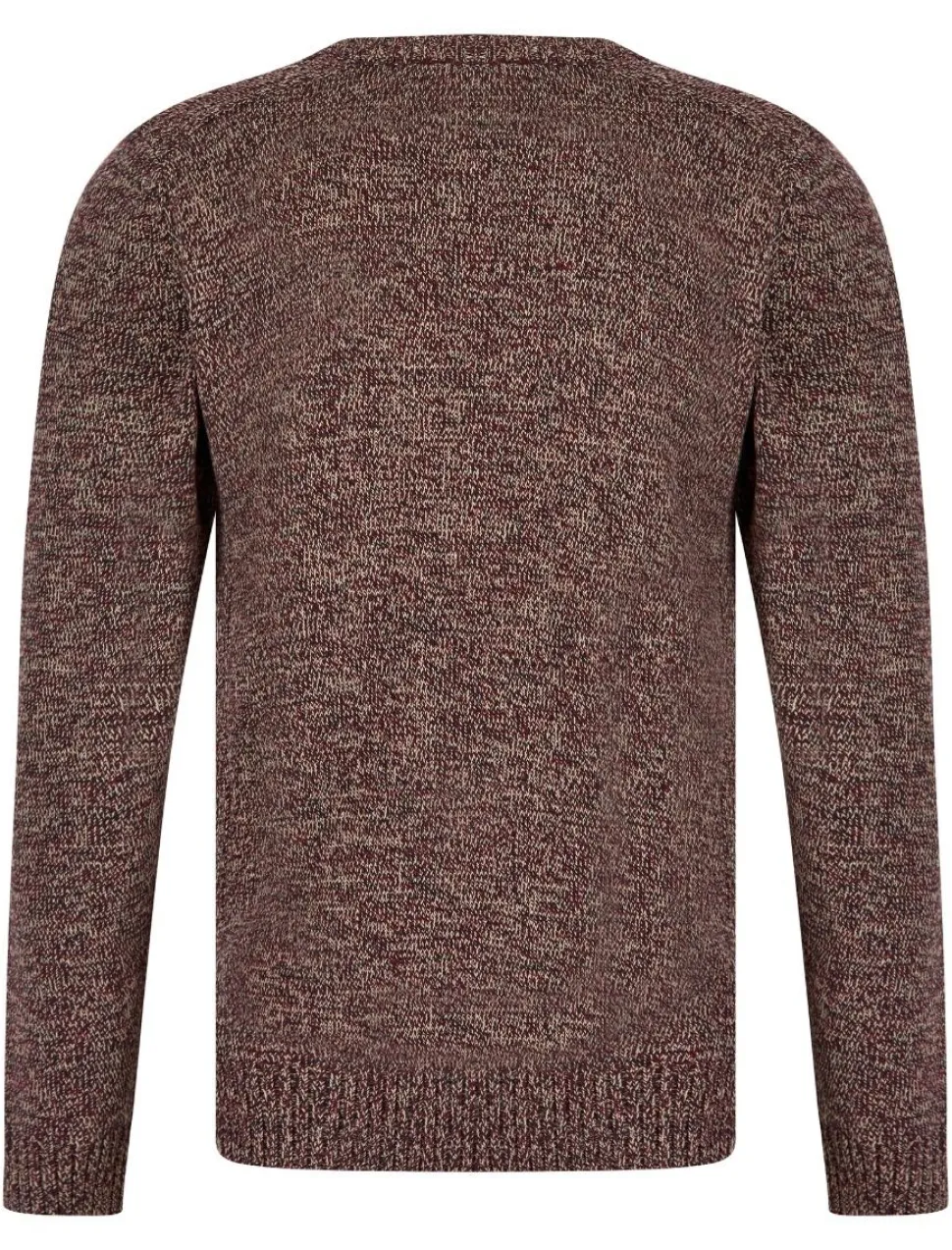 Men's Round Neck Twill Sweater Claret
