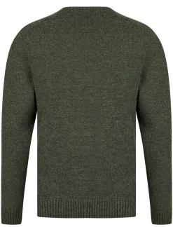Men's Round Neck Twill Sweater Khaki