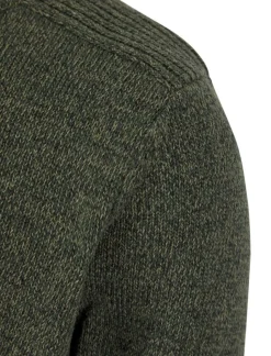 Men's Round Neck Twill Sweater Khaki