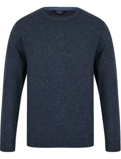 Men's Round Neck Twill Sweater Navy