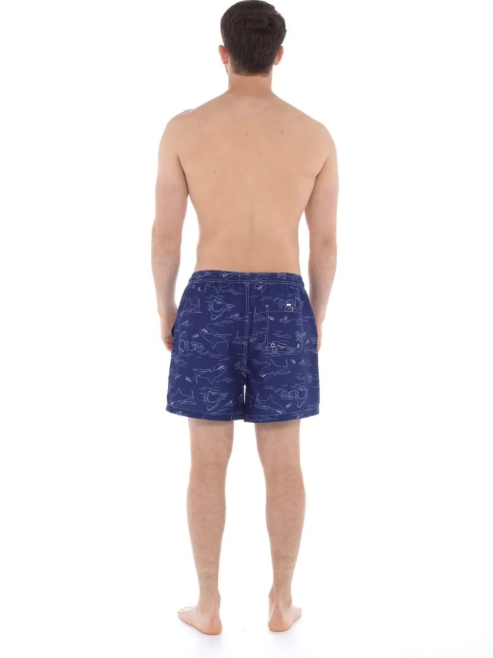 Mens Shark Swim Shorts Blue