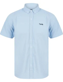Men's Tokyo Laundry Short Sleeve Shirt Soft Blue