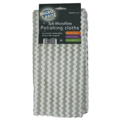 Micro Brite 3 Pk Microfibre Polishing Cloths