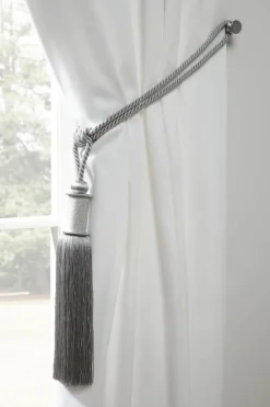 Midnight Curtain Rope Tie Back Silver
