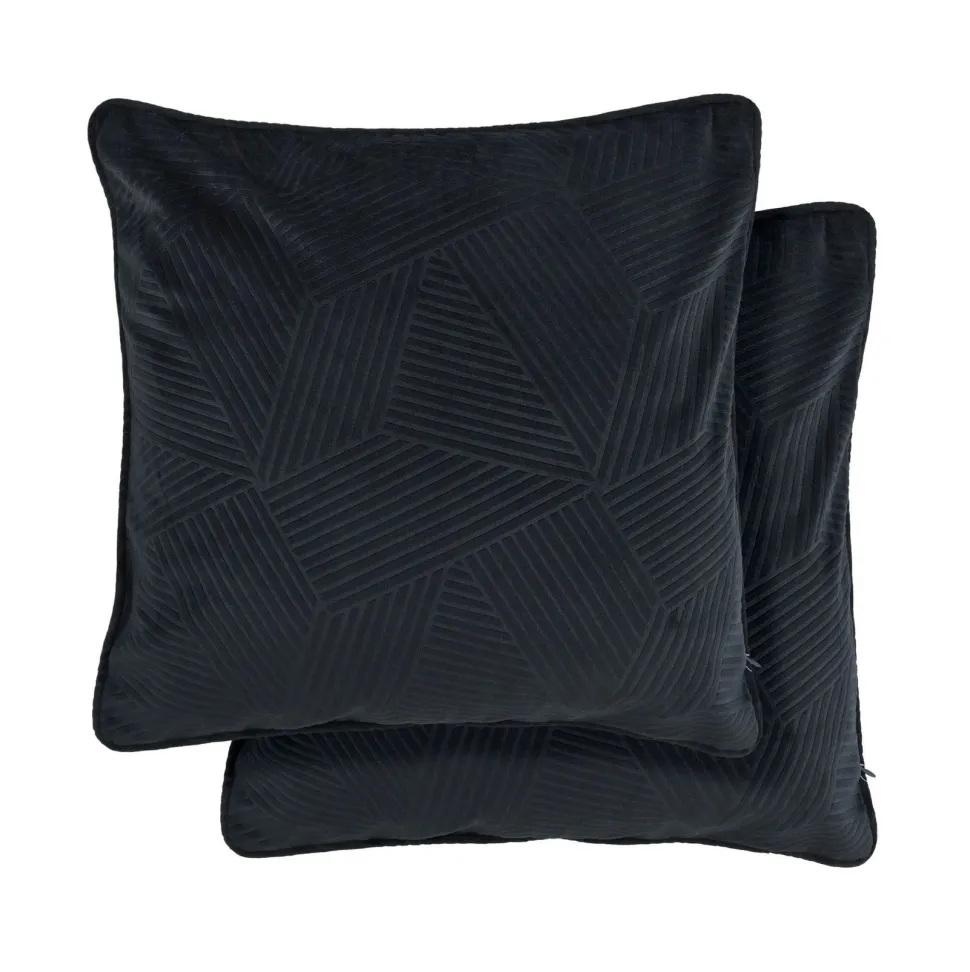 Midnight Velvet Black Cushion Cover