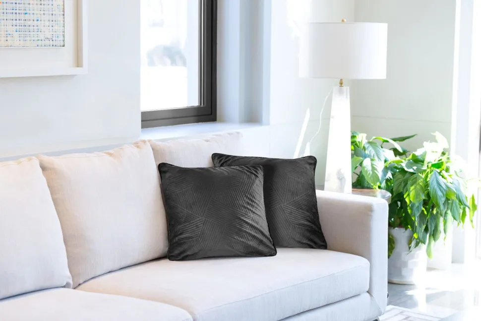 Midnight Velvet Black Cushion Cover