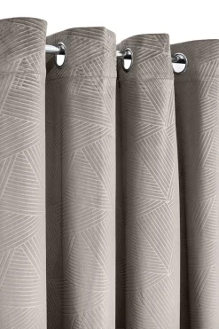Midnight Velvet Eyelet Curtains Stone