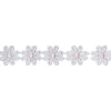 24mm Daisy Design Polyester Guipure - White/Pink