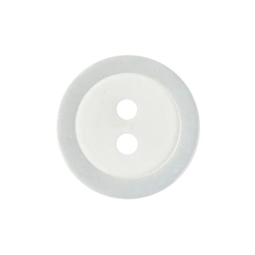 22mm White Button