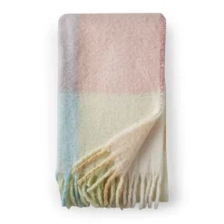Mohair Check Throw Pastel by Catherine Lansfield