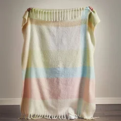 Mohair Check Throw Pastel by Catherine Lansfield