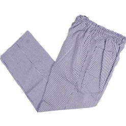 Navy & White Small Check Chef Trousers