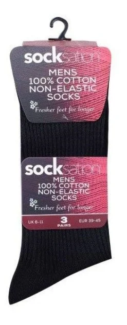 Non-Elastic Men's Socks Black