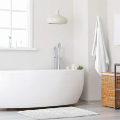 Noodle White Soft Touch Non-Slip Bath Mat
