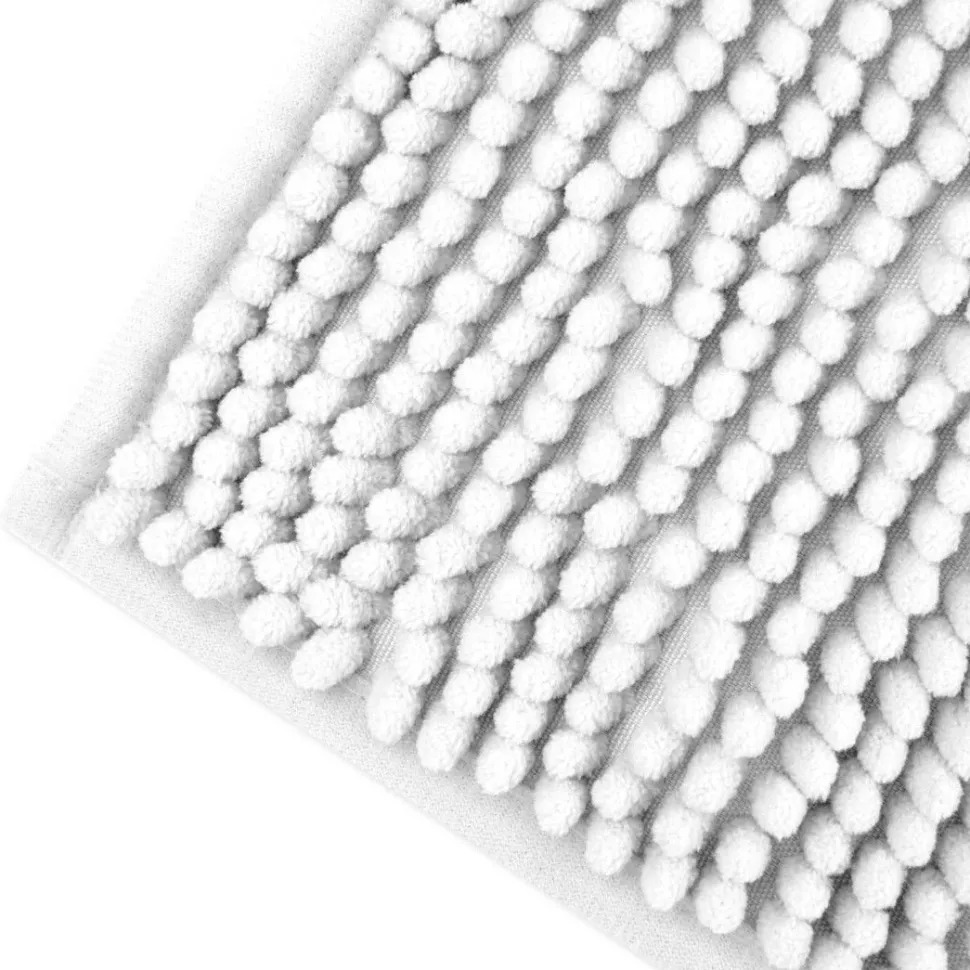 Noodle White Soft Touch Non-Slip Bath Mat
