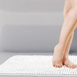 Noodle White Soft Touch Non-Slip Bath Mat