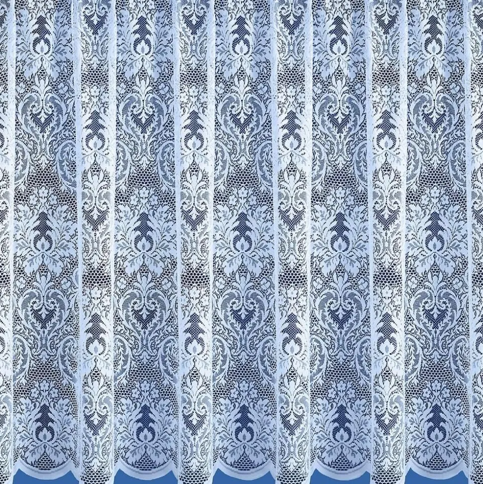 Nottingham White Net Curtains - Price by the Metre