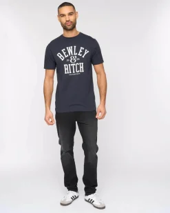 Nuford 100% Cotton T-Shirt Navy by Bewley & Ritch