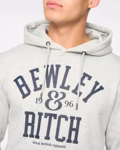 Nuford Hooded Sweatshirt Light Grey by Bewley & Ritch