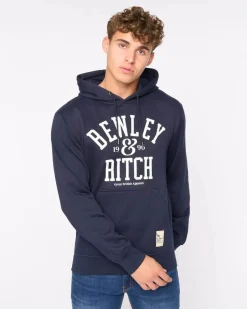 Nuford Hooded Sweatshirt Navy by Bewley & Ritch