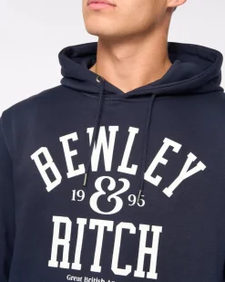 Nuford Hooded Sweatshirt Navy by Bewley & Ritch