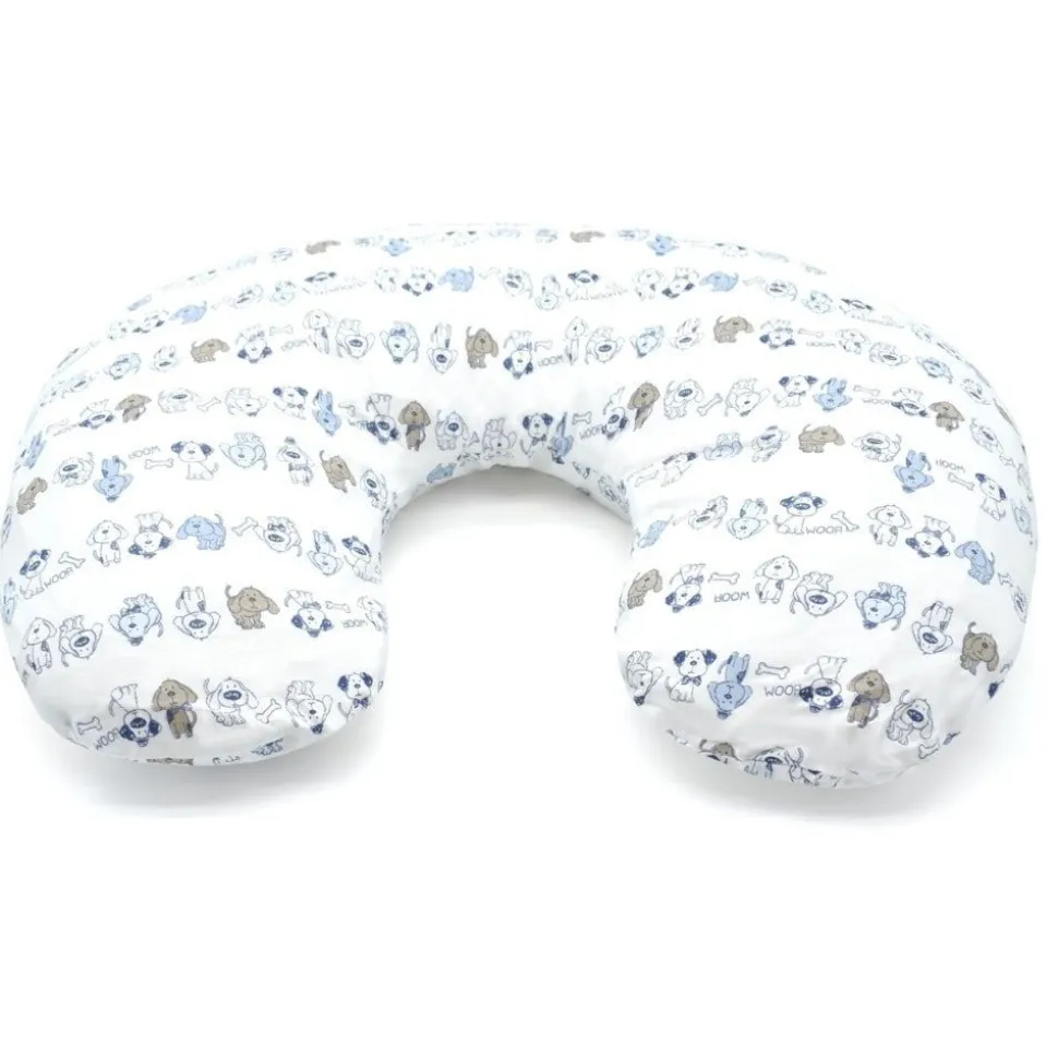 Nursing Pillow 100% Cotton Blue Dogs