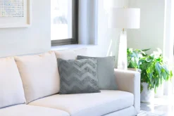 Nyla Soft Plush Zig Zag Charcoal Cushion Cover