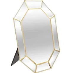 Octagonal Gold Mirror 45x43cm