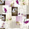 Orchid Oil Cloth Tablecloth CB60 - Price by the Metre