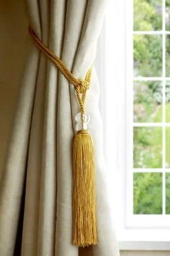 Orla Curtain Rope Tie Back Ochre