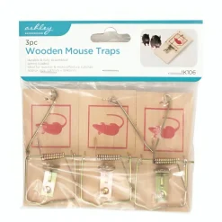 Pack of 3 Wooden Mouse Traps