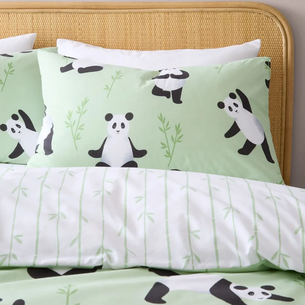 Panda Paws Duvet Set Green by Catherine Lansfield