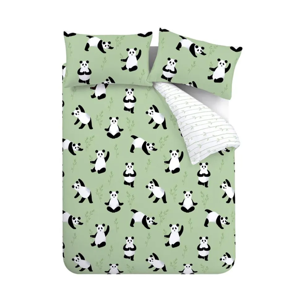 Panda Paws Duvet Set Green by Catherine Lansfield