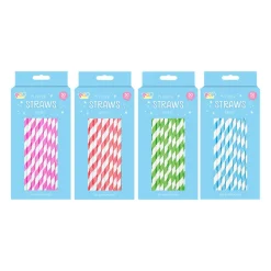 Paper Straws Bright - 50 Pack
