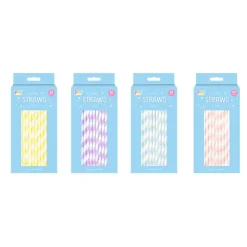 Paper Straws Pastel - 50 Pack