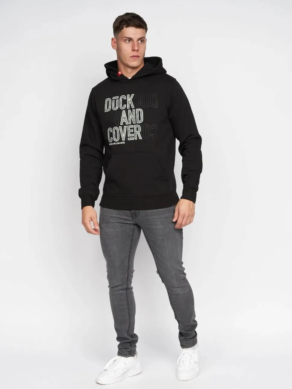 Pecklar Men's Hoodie Black by Duck & Cover