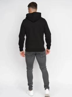 Pecklar Men's Hoodie Black by Duck & Cover