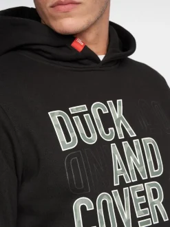 Pecklar Men's Hoodie Black by Duck & Cover
